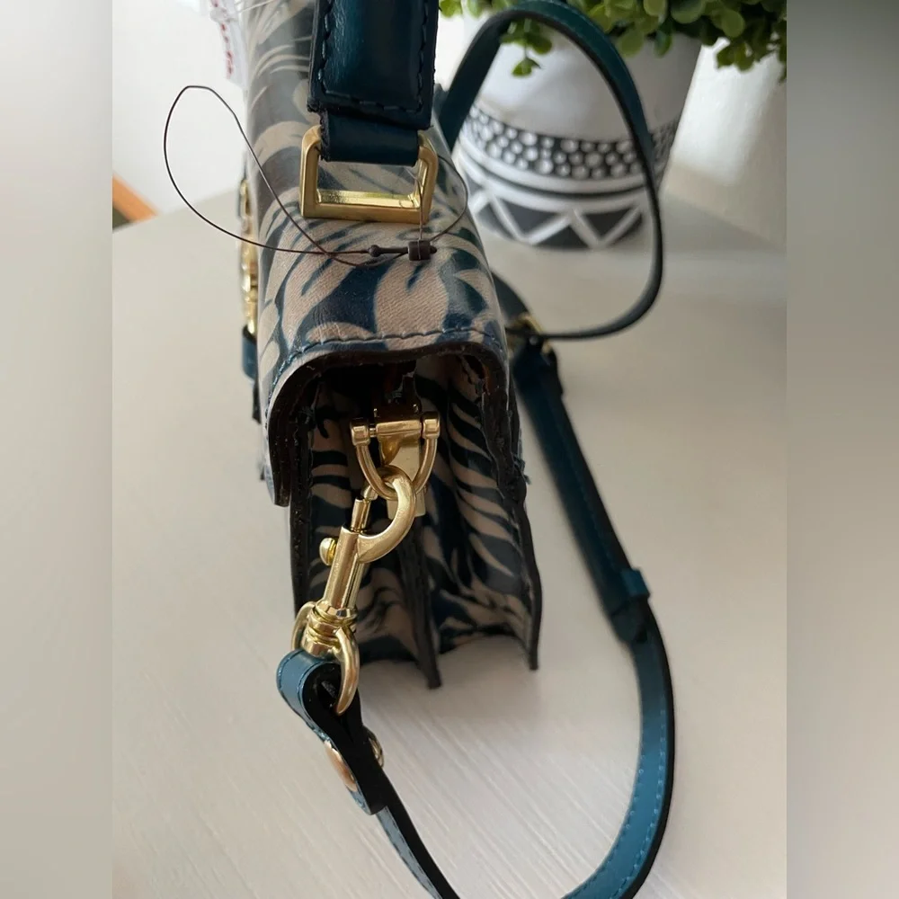 PATRICIA NASH LEATHER PORCILI SATCHEL WITH CROSSBODY STRAP BAG MSRP $ 199 NEW - Picture 3 of 14